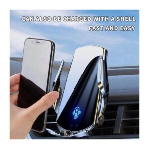 Wireless Car Phone Charger & Auto-Clamping Phone Holder – Fast Charging Dashboard & Air Vent Mount